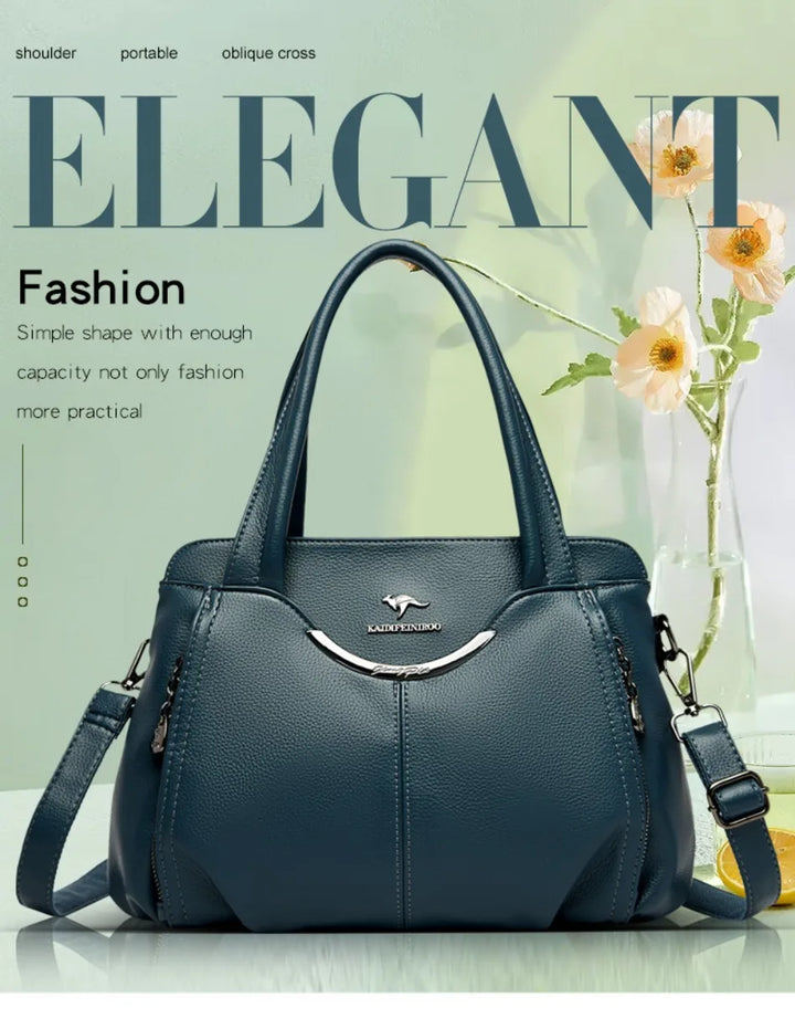 Women’s Soft Leather-Look Tote Bag | Elegant Shoulder Crossbody