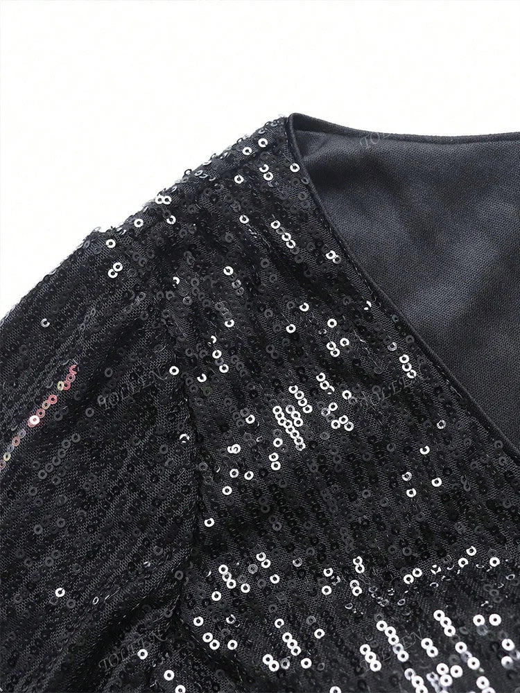 Women’s Dress | Elegant Sequin Evening Maxi Design