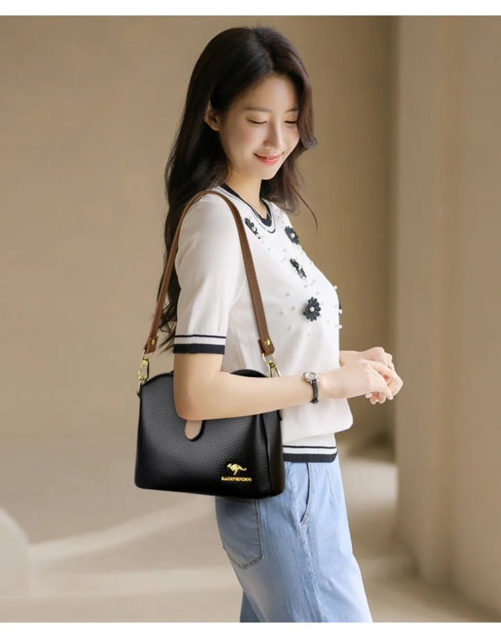 Women’s Soft Top-Handle Shoulder Bag | حقيبة نسائية بيد علوية