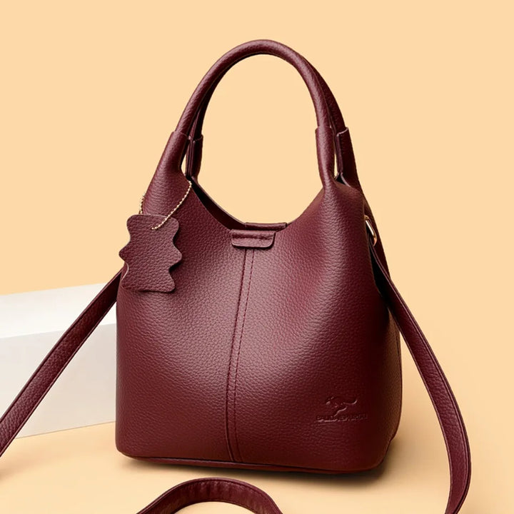 Women’s Soft Bucket Shoulder Bag | Elegant Top-Handle Tote