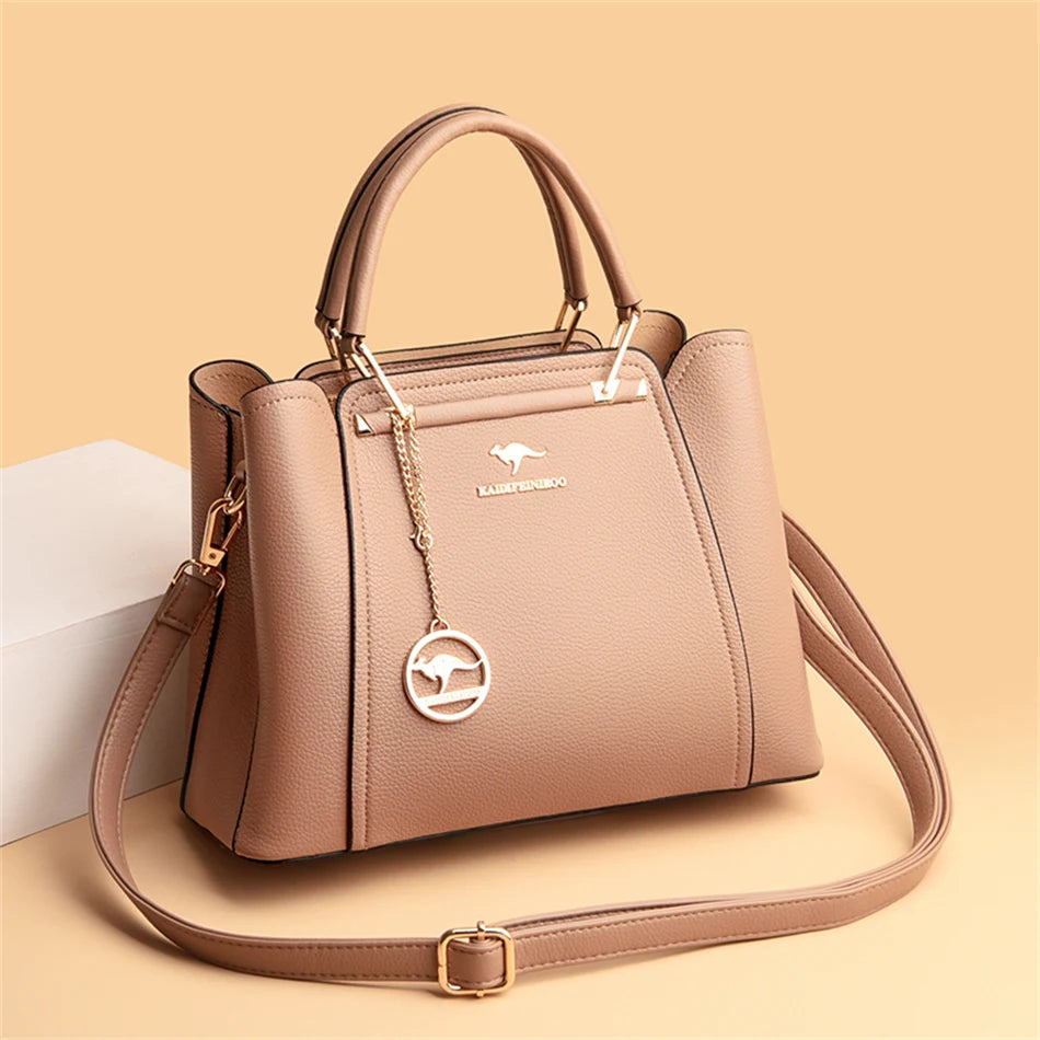 Women’s Three-Layer Shoulder Bag | Large Capacity Crossbody Tote