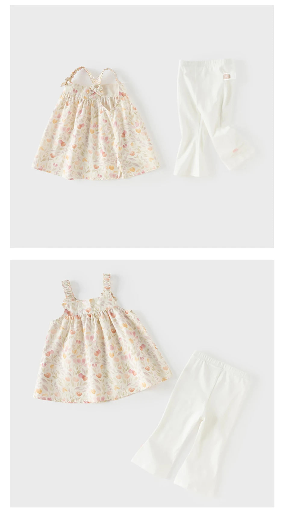 Girls Floral Sleeveless Summer Outfit Set