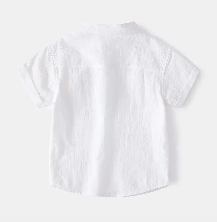Boys’ Lightweight Linen Short Sleeve Shirt | قميص أطفال لينن خفيف