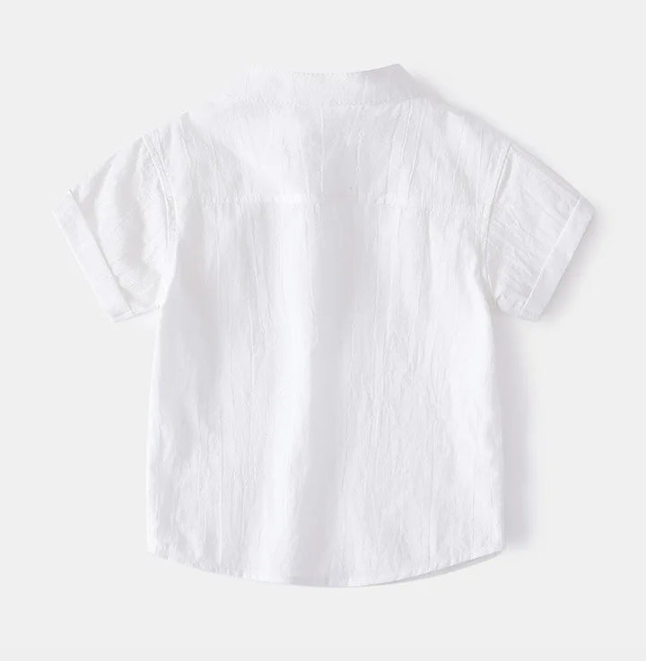 Boys’ Lightweight Linen Short Sleeve Shirt | قميص أطفال لينن خفيف
