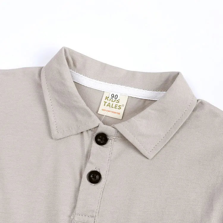 Boys’ Summer Shirt & Shorts Set | طقم أولاد صيفي بقميص وشورت