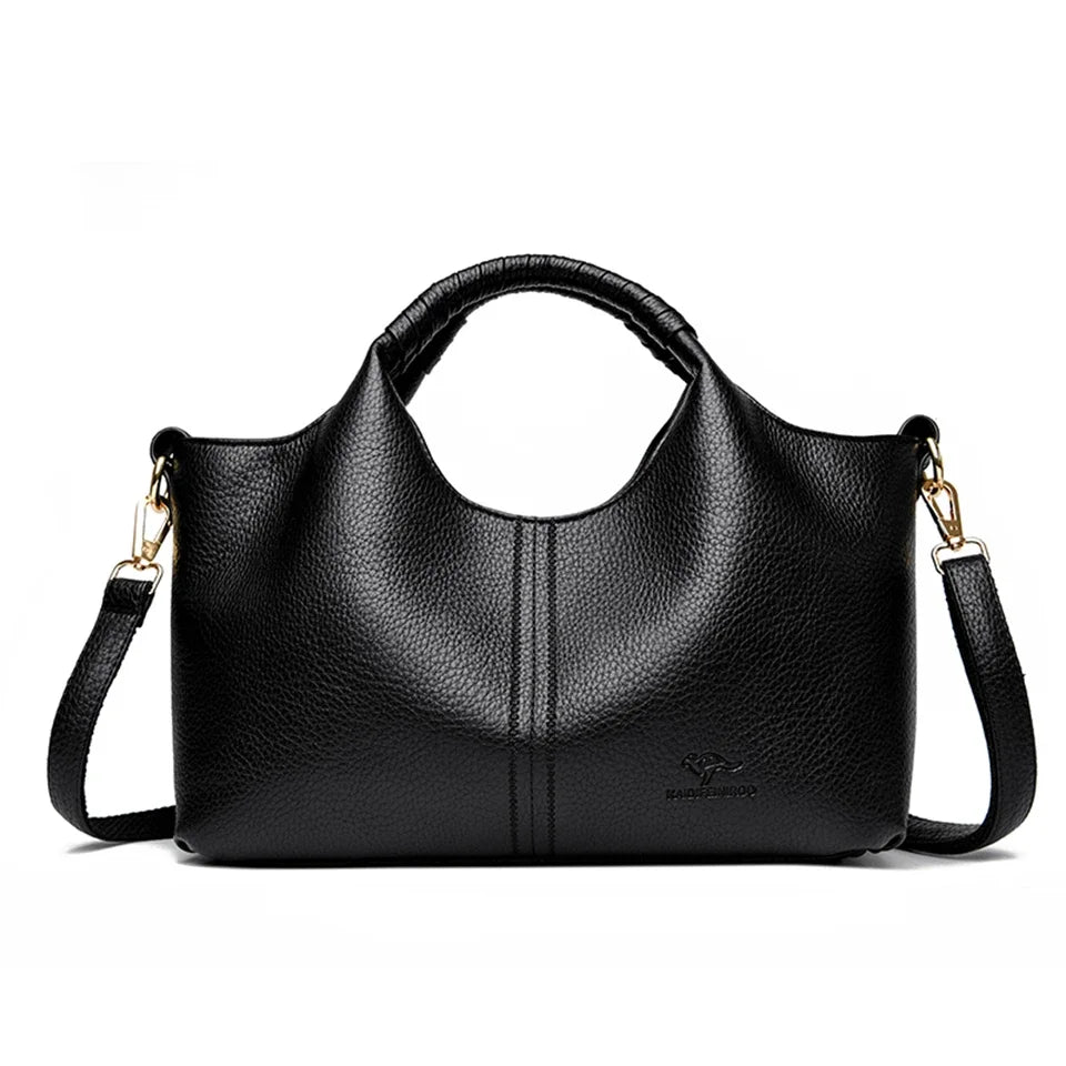 Women’s Soft Leather-Look Tote Bag | Elegant Daily Handbag