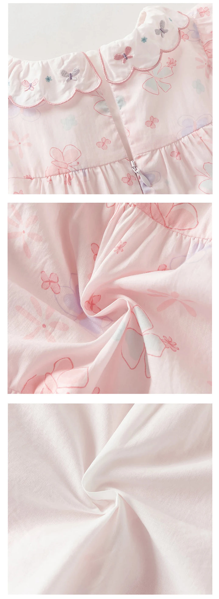 Girls Pink Butterfly Print Mesh Dress