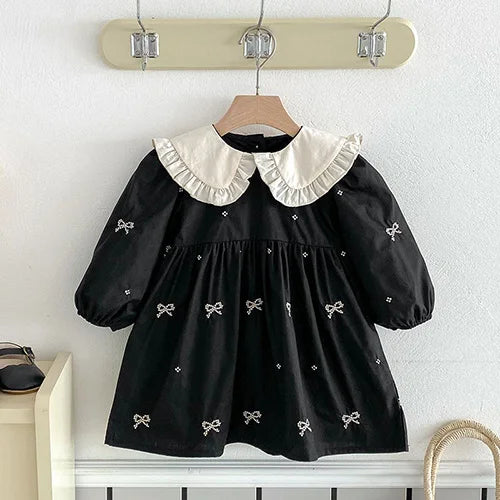 Girls’ Corduroy Princess Dress | فستان بناتي أنيق لعمر 2-6 سنوات - Floral