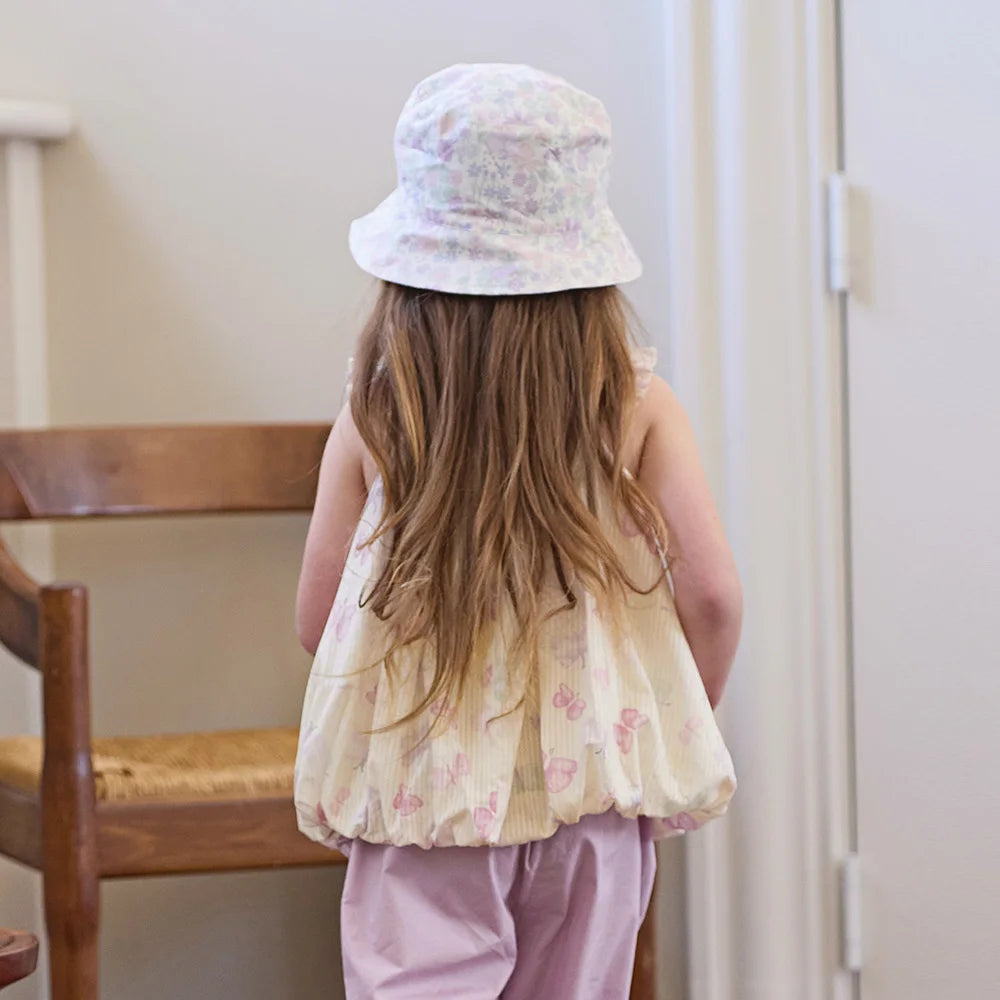 Girls Butterfly Print Summer Outfit Set