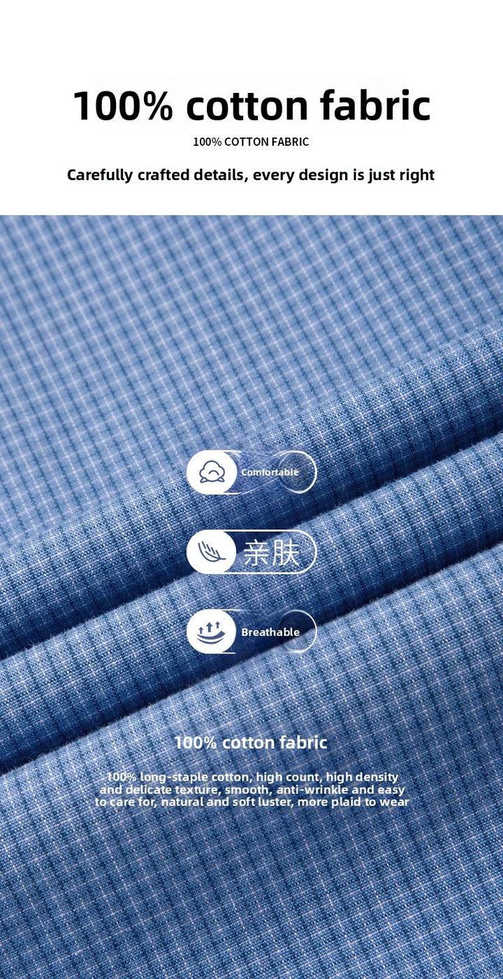 Men’s Plaid Cotton Shirt | Smart Casual Everyday Style