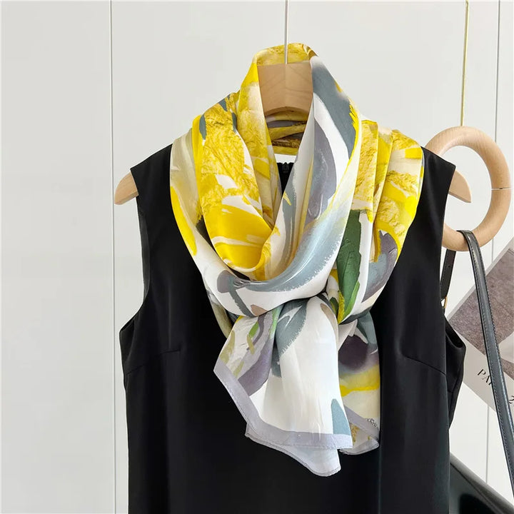 Women’s Pure Silk Shawl | Elegant Printed Long Drape