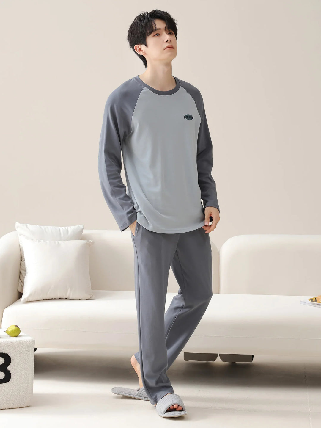 Men’s Cotton Pajama Set | Classic Long Sleeve Homewear