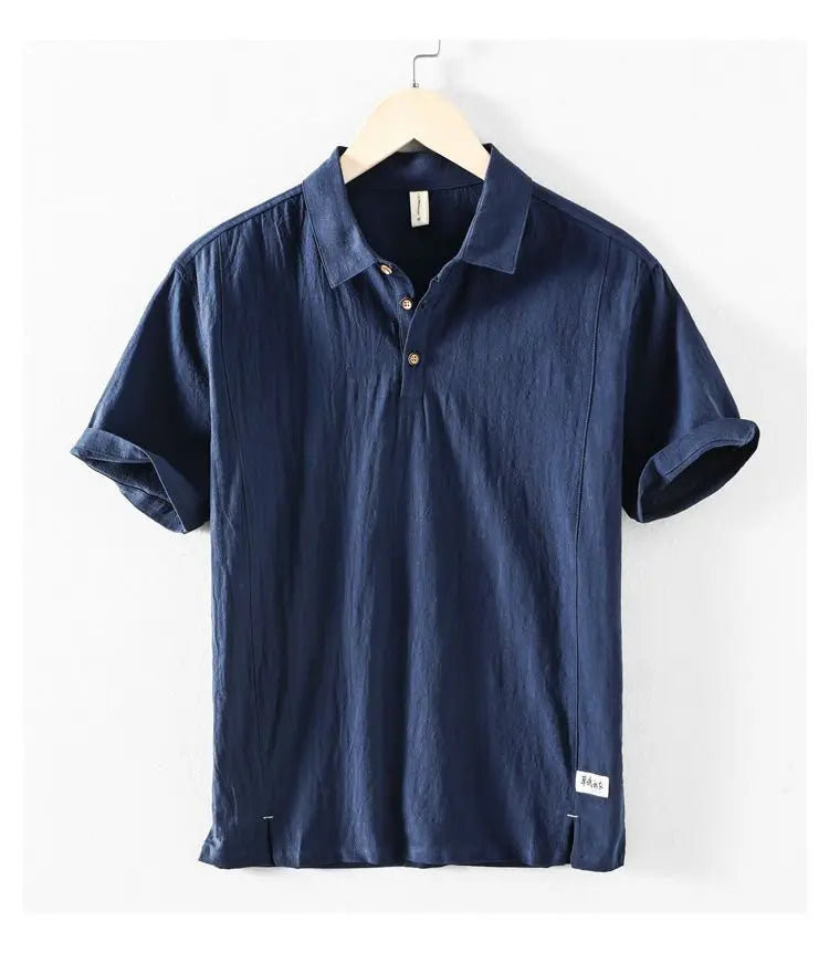 Men’s Linen Blend Polo Shirt | Breathable Summer Casual Style