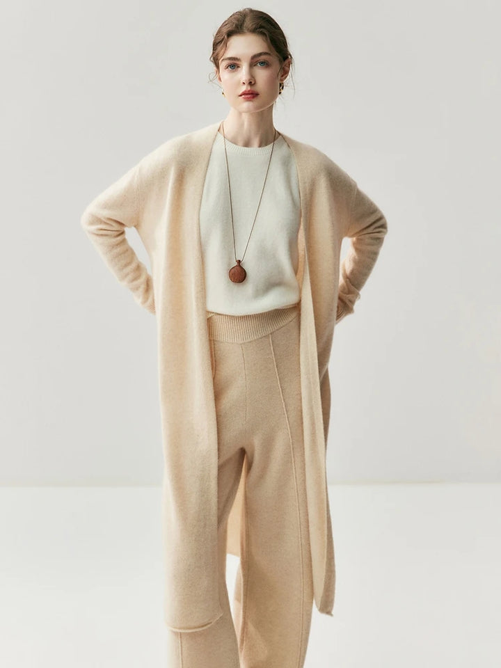 High Quality Cashmere Long Cardigan – Elegant Winter Knit