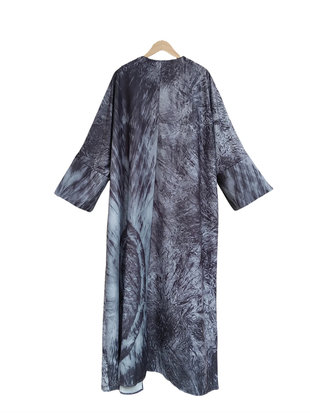 Women’s Open Abaya | Artistic Tie-Dye Modest Layering Design