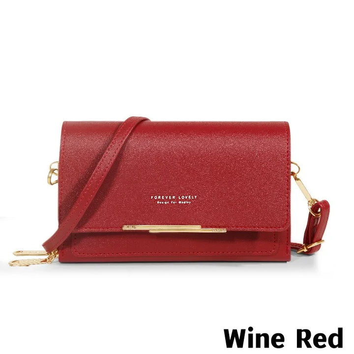 Women’s Multi-Pocket PU Crossbody Phone Bag | حقيبة هاتف نسائية متعددة الجيوب كروس بودي