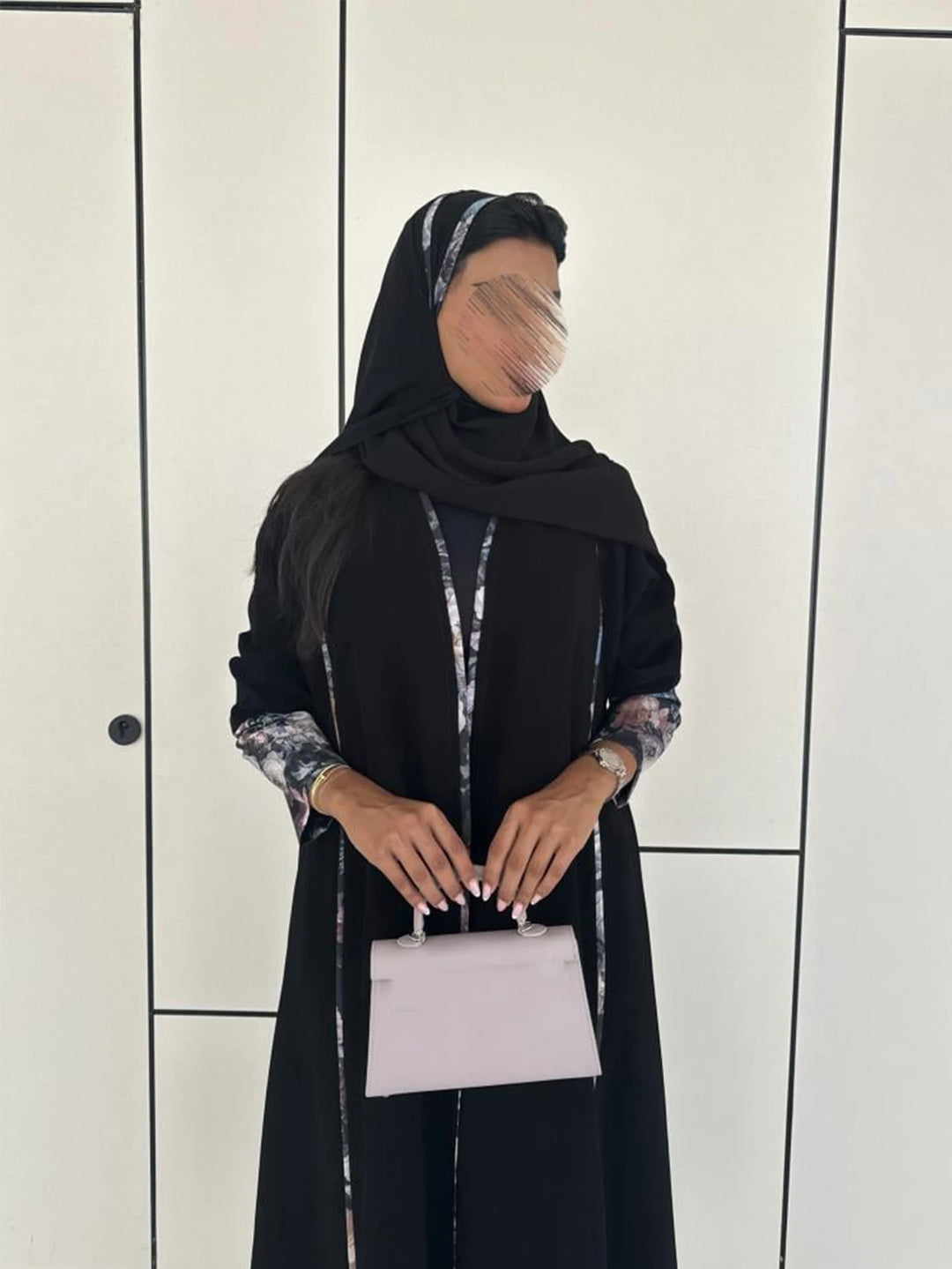 Black Open Abaya | Elegant Kimono Sleeve Modest Wear