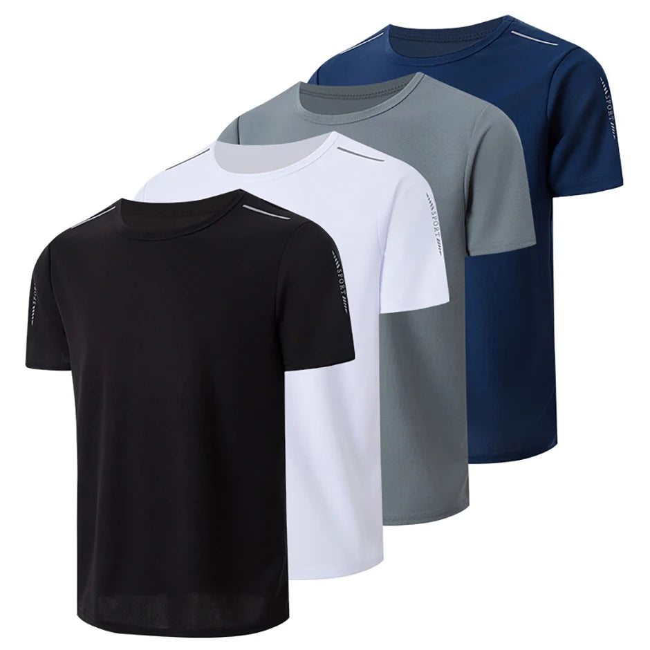 Men’s Quick-Dry Reflective Sports T-Shirt 1/4 Pack | تيشيرت رياضي رجالي سريع الجفاف فردي أو ٤ قطع