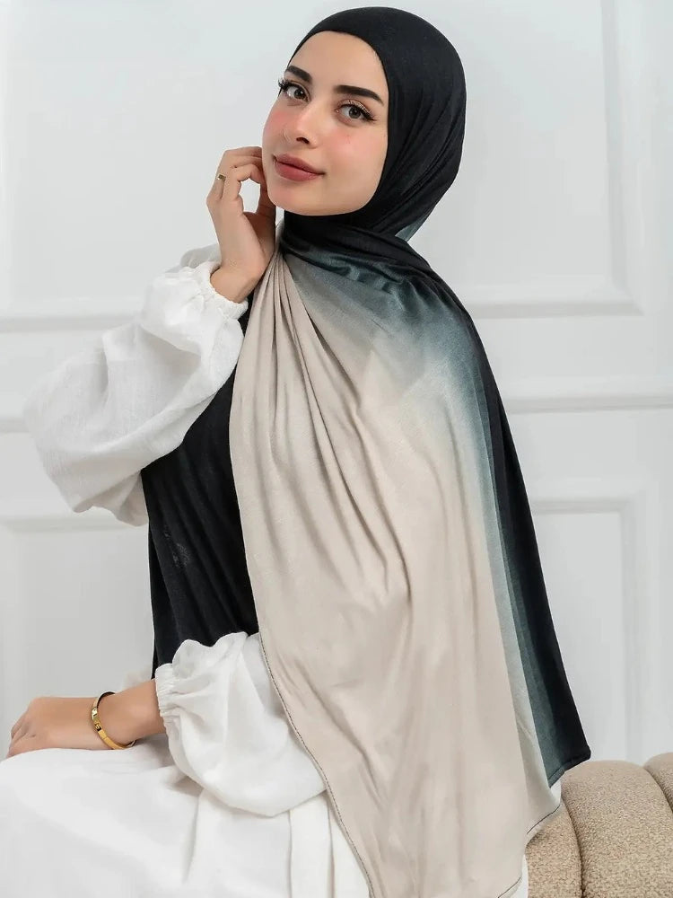 Women’s Gradient Jersey Hijab Scarf | Soft Everyday Drape