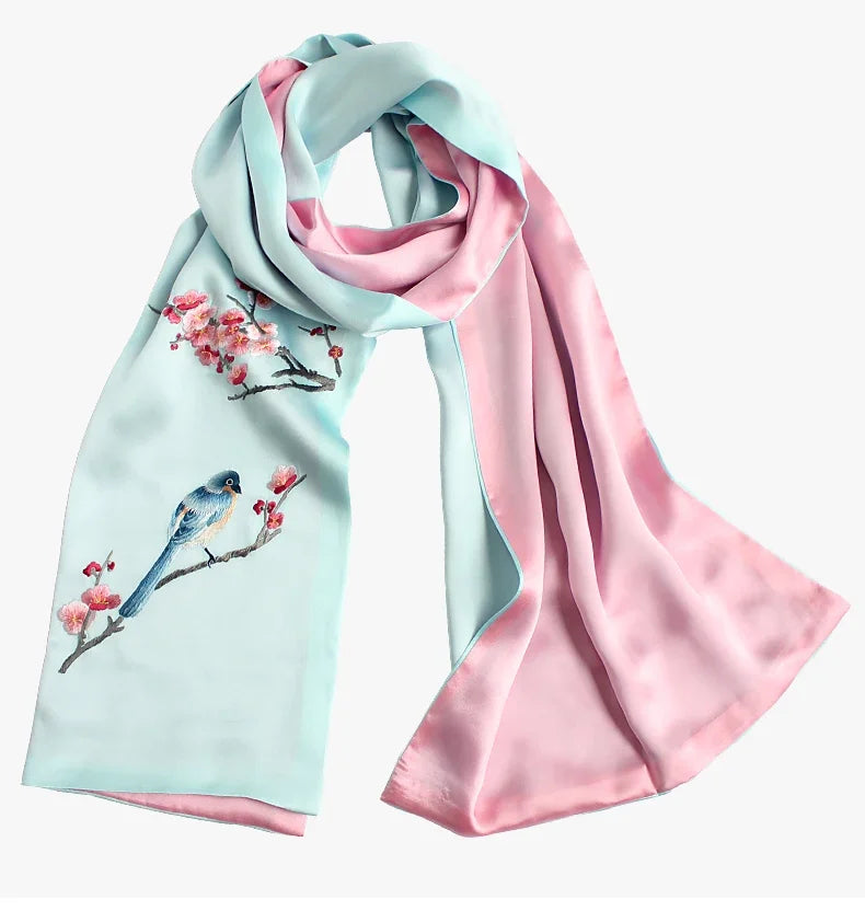 Women’s Pure Silk Embroidered Shawl