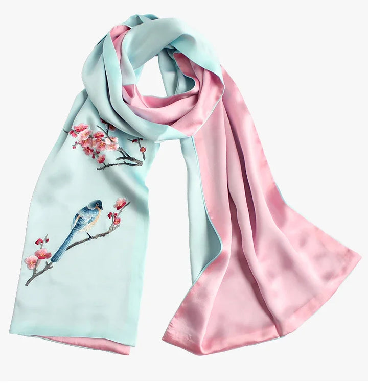 Women’s Pure Silk Embroidered Shawl
