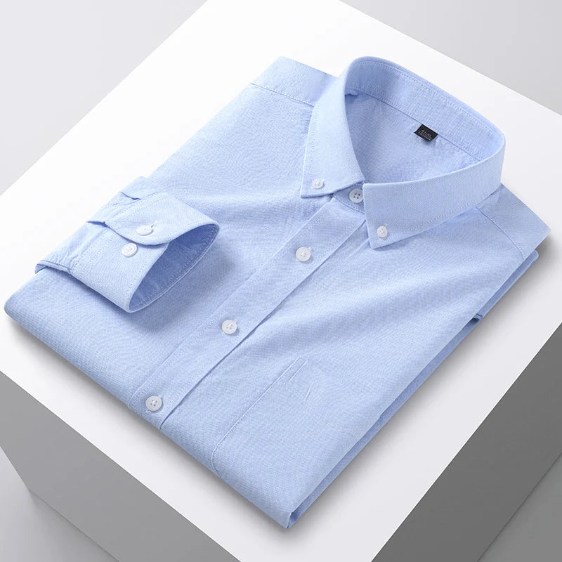 Men’s Oxford Dress Shirt Up to 5XL | Business Formal Style