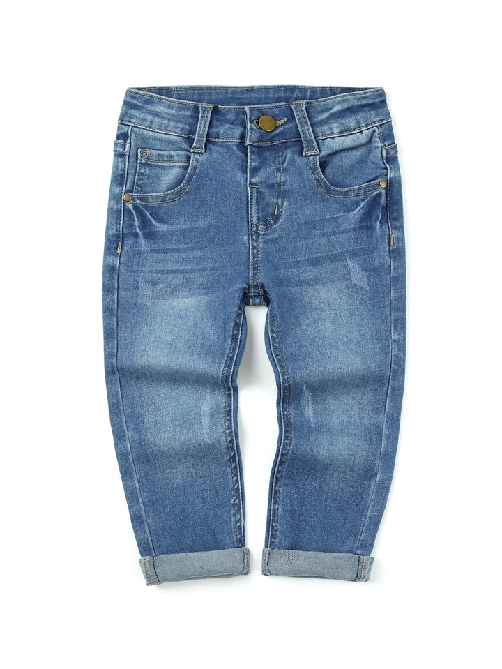 Boys’ Stretch Denim Jeans 6M–3T | بنطلون جينز أولاد مرن لعمر ٦ أشهر–٣ سنوات