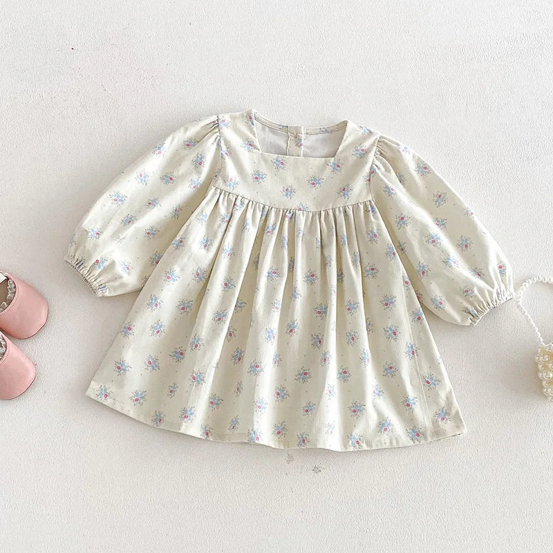 Girls’ Corduroy Princess Dress | فستان بناتي أنيق لعمر 2-6 سنوات - Floral