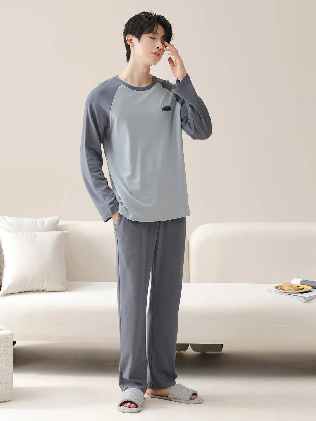 Men’s Cotton Pajama Set | Classic Long Sleeve Homewear