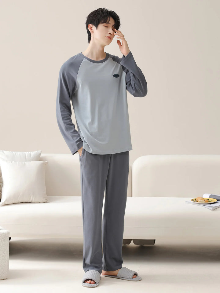 Men’s Cotton Pajama Set | Classic Long Sleeve Homewear