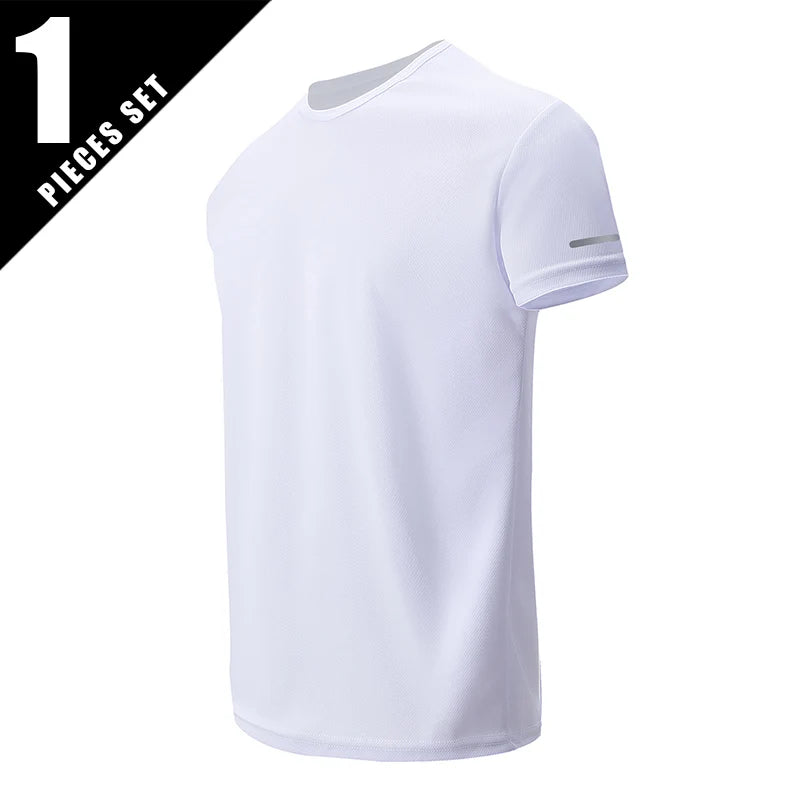 Men’s Printed Quick-Dry Sports T-Shirt 1/4 Pack | تيشيرت رياضي رجالي مطبوع فردي أو ٤ قطع