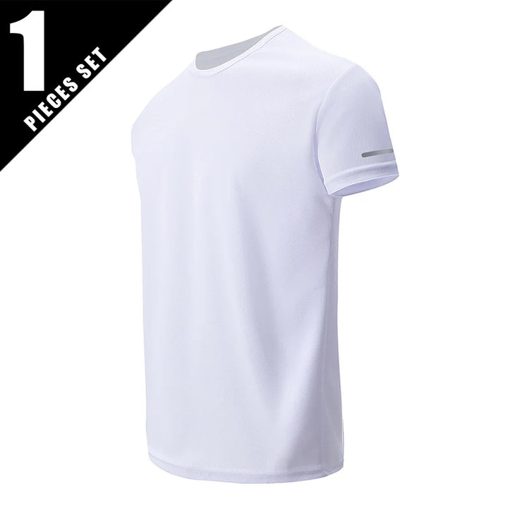 Men’s Printed Quick-Dry Sports T-Shirt 1/4 Pack | تيشيرت رياضي رجالي مطبوع فردي أو ٤ قطع
