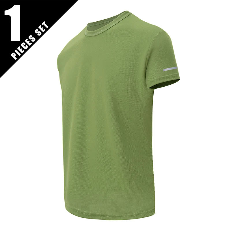 Men’s Printed Quick-Dry Sports T-Shirt 1/4 Pack | تيشيرت رياضي رجالي مطبوع فردي أو ٤ قطع