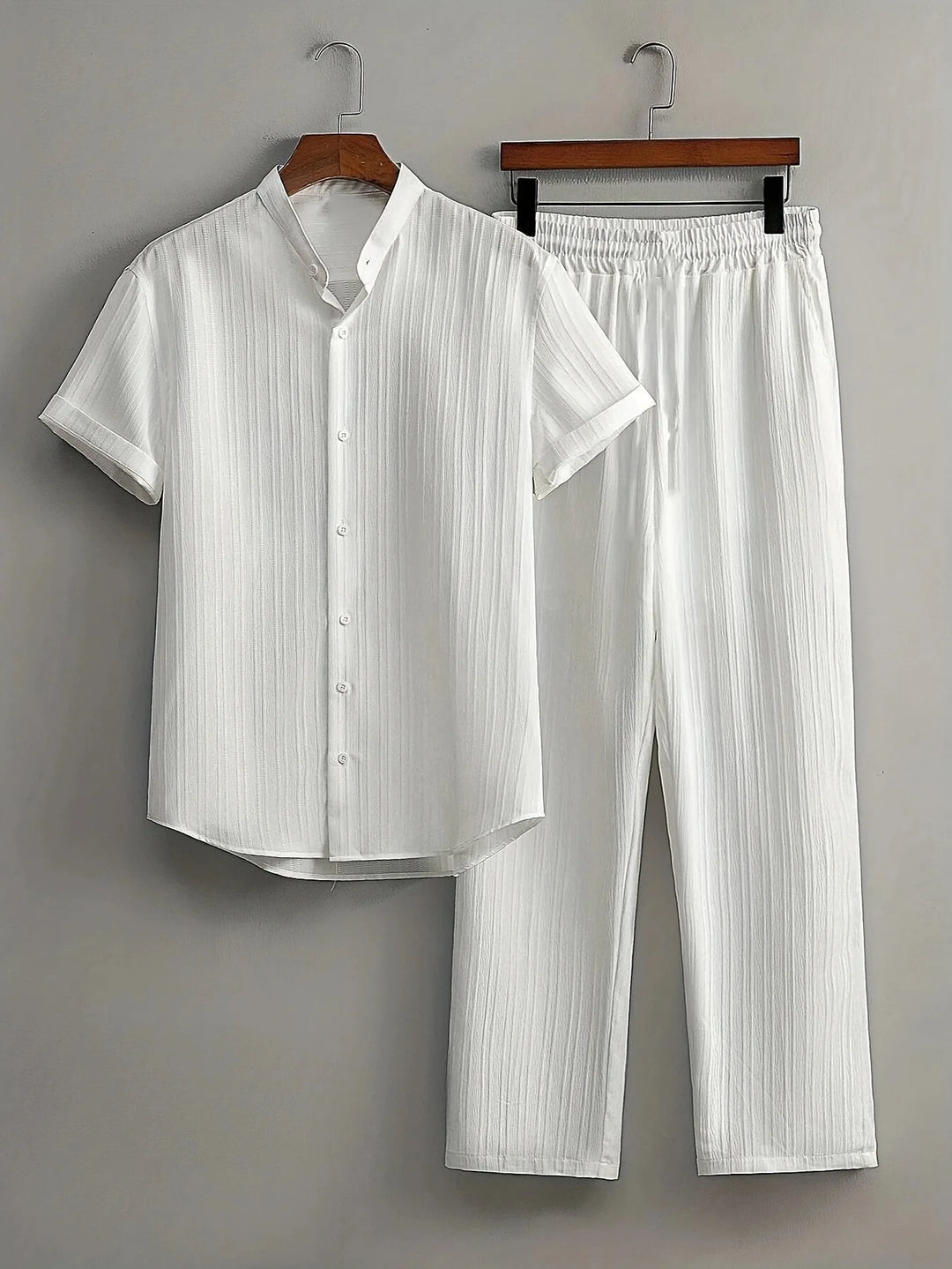Men’s Summer Casual 2-Piece Set | Short Sleeve Shirt & Relaxed Pants