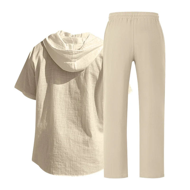 Men’s Summer Beach Set | Casual Short Sleeve Shirt & Shorts Outfit