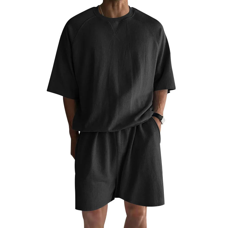 Men’s Summer 2-Piece Set | Casual Short Sleeve Lightweight Outfit
