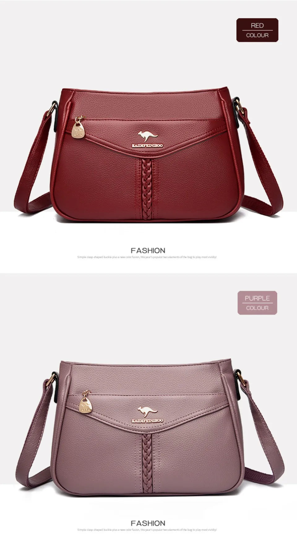Women’s Soft Flap Shoulder Bag | حقيبة كتف نسائية ناعمة وعملية