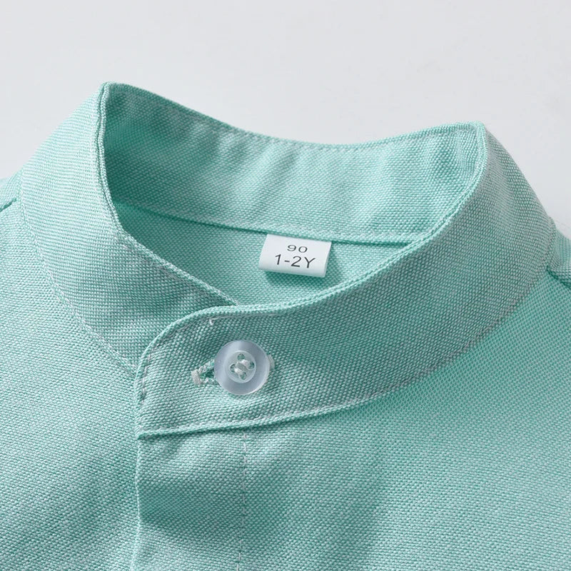 Boys’ Pure Cotton Short Sleeve Shirt 2–6 Years | قميص أطفال قطني قصير الأكمام لعمر ٢–٦ سنوات