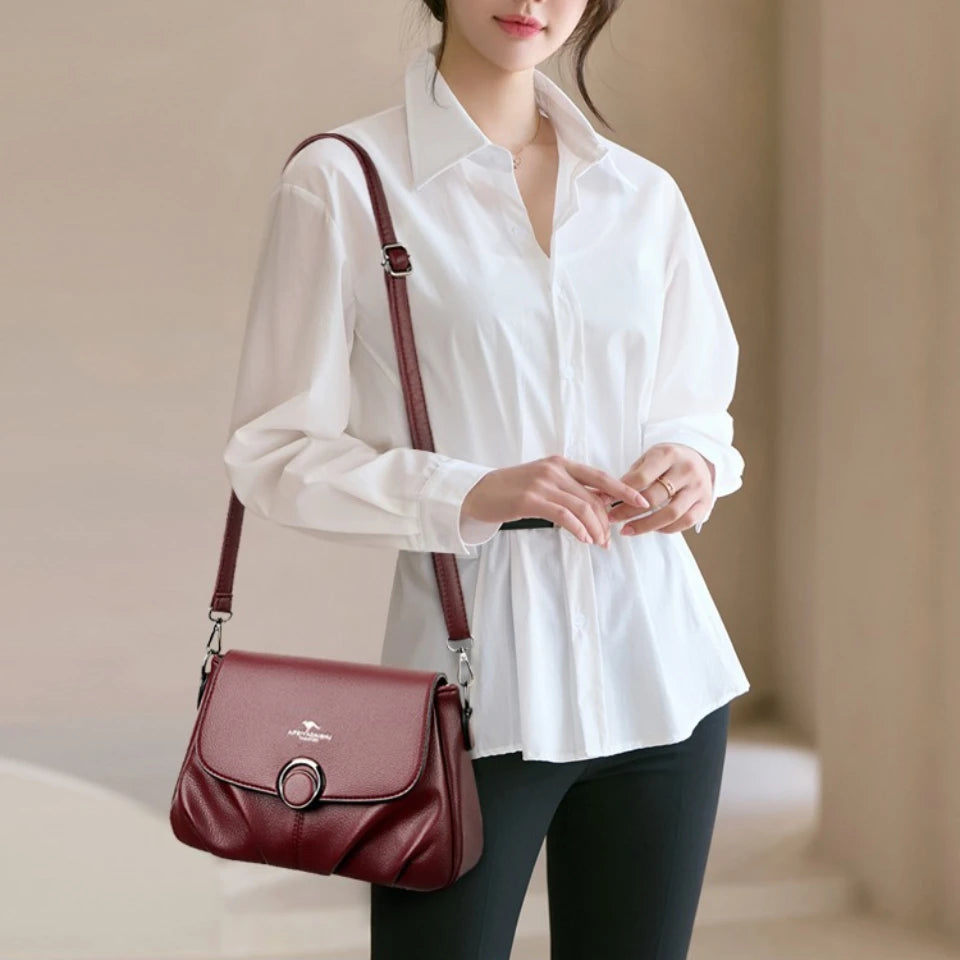Women’s Soft PU Shoulder Crossbody Bag | حقيبة كتف نسائية ناعمة