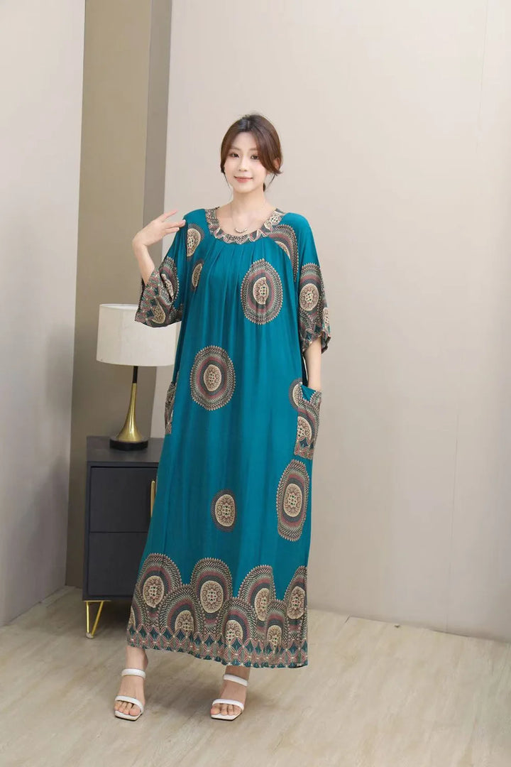 Women’s Floral Maternity Lounge Dress | فستان بيت واسع ومريح - Floral