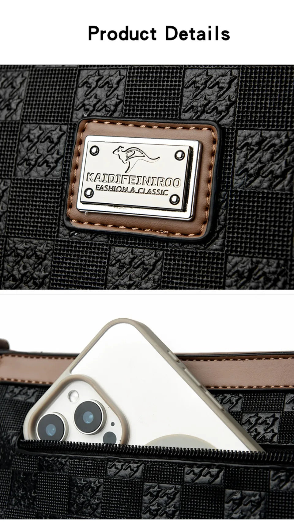 Women’s Plaid Shoulder Crossbody Bag | حقيبة نسائية بنقشة مربعات