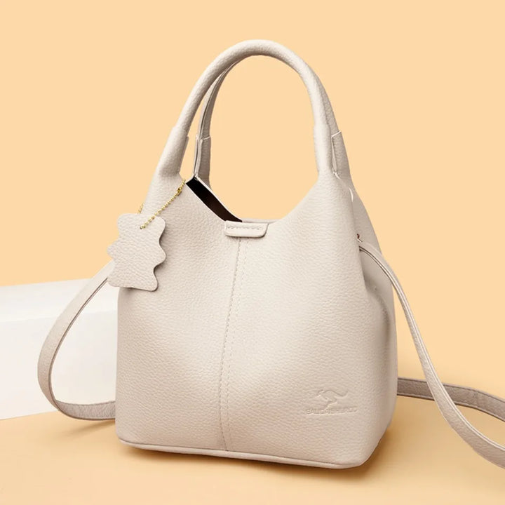 Women’s Soft Bucket Shoulder Bag | Elegant Top-Handle Tote