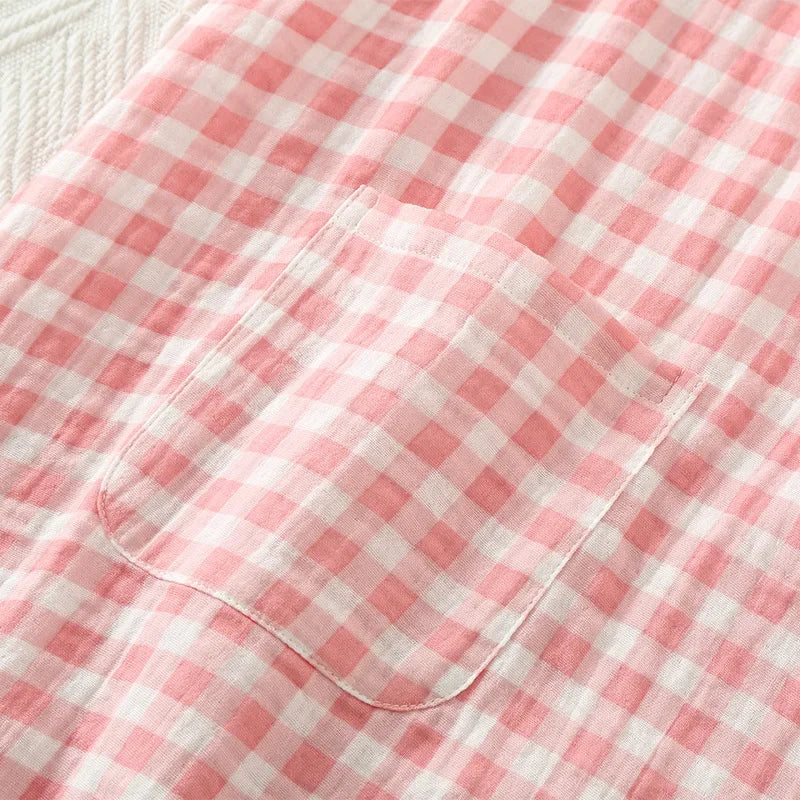 Women’s Cotton Nightgown | جلابية قطنية صيفية للبيت - Plaid