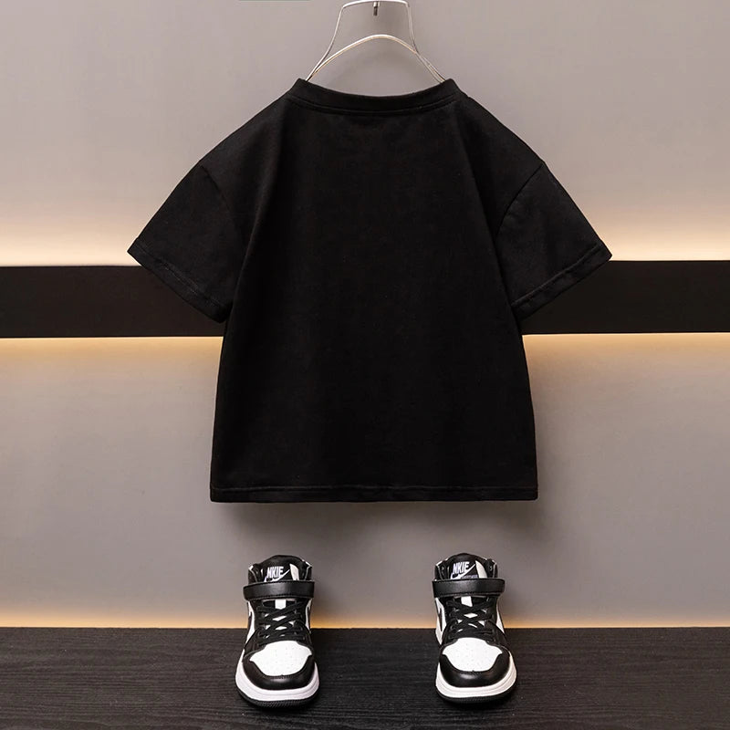 Kids’ Cartoon Bear Cotton T-Shirt 2–13Y | تيشيرت أطفال قطني بطبعة دب لعمر ٢–١٣ سنة