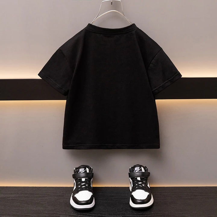 Kids’ Cartoon Bear Cotton T-Shirt 2–13Y | تيشيرت أطفال قطني بطبعة دب لعمر ٢–١٣ سنة