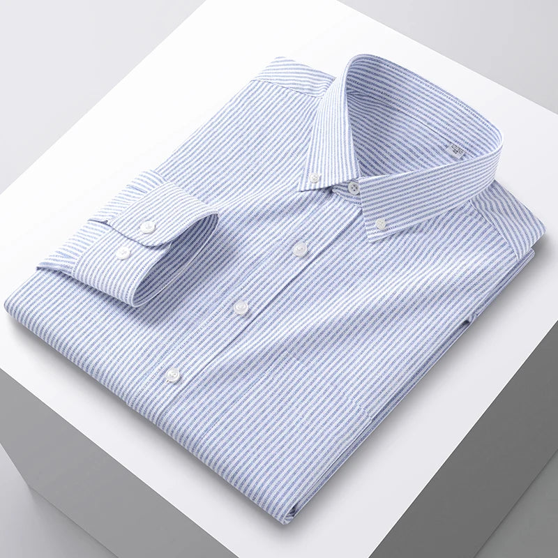 Men’s Oxford Dress Shirt Up to 5XL | Business Formal Style