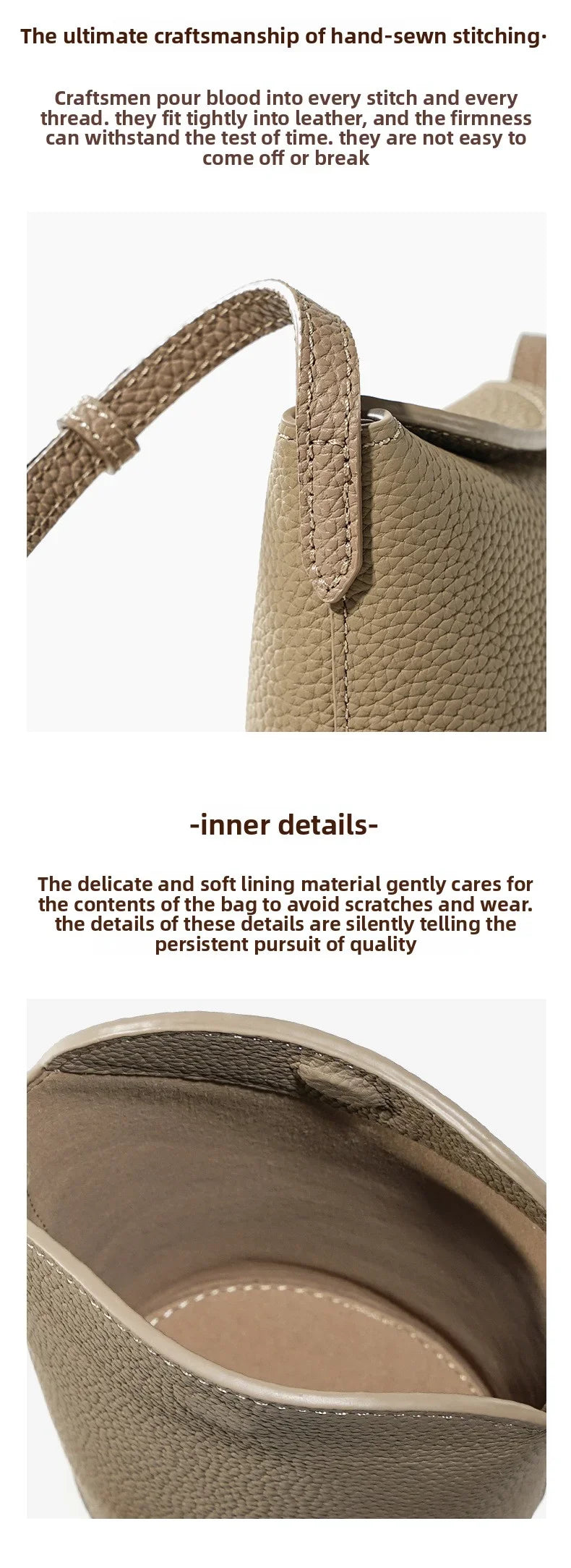 Women’s Top-Grain Leather Phone Crossbody Bag | حقيبة هاتف نسائية من الجلد الطبيعي الفاخر