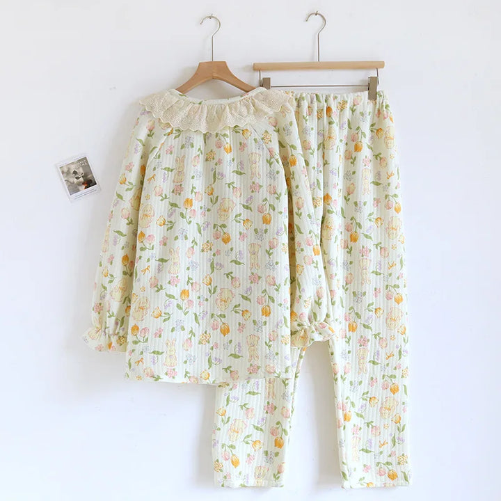 Women’s Cotton_Lounge_Active | بيجاما قطنية نسائية للبيت - Floral