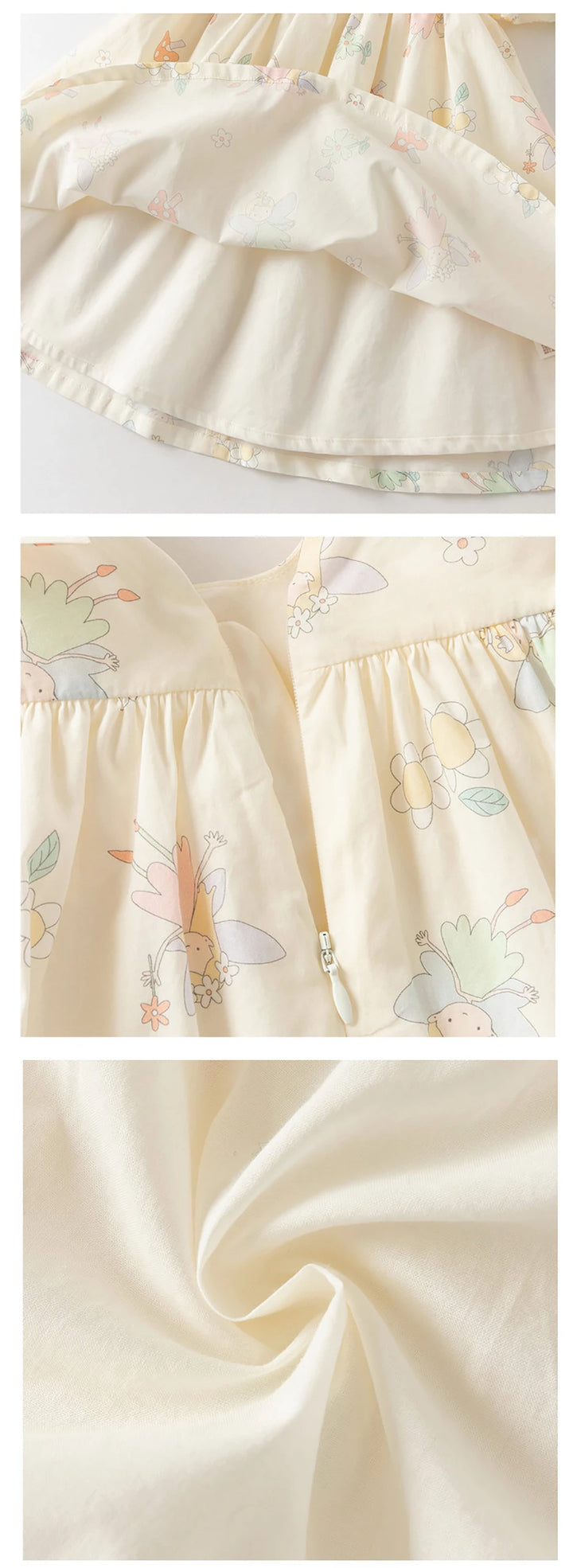 Girls Floral Print Cotton Dress