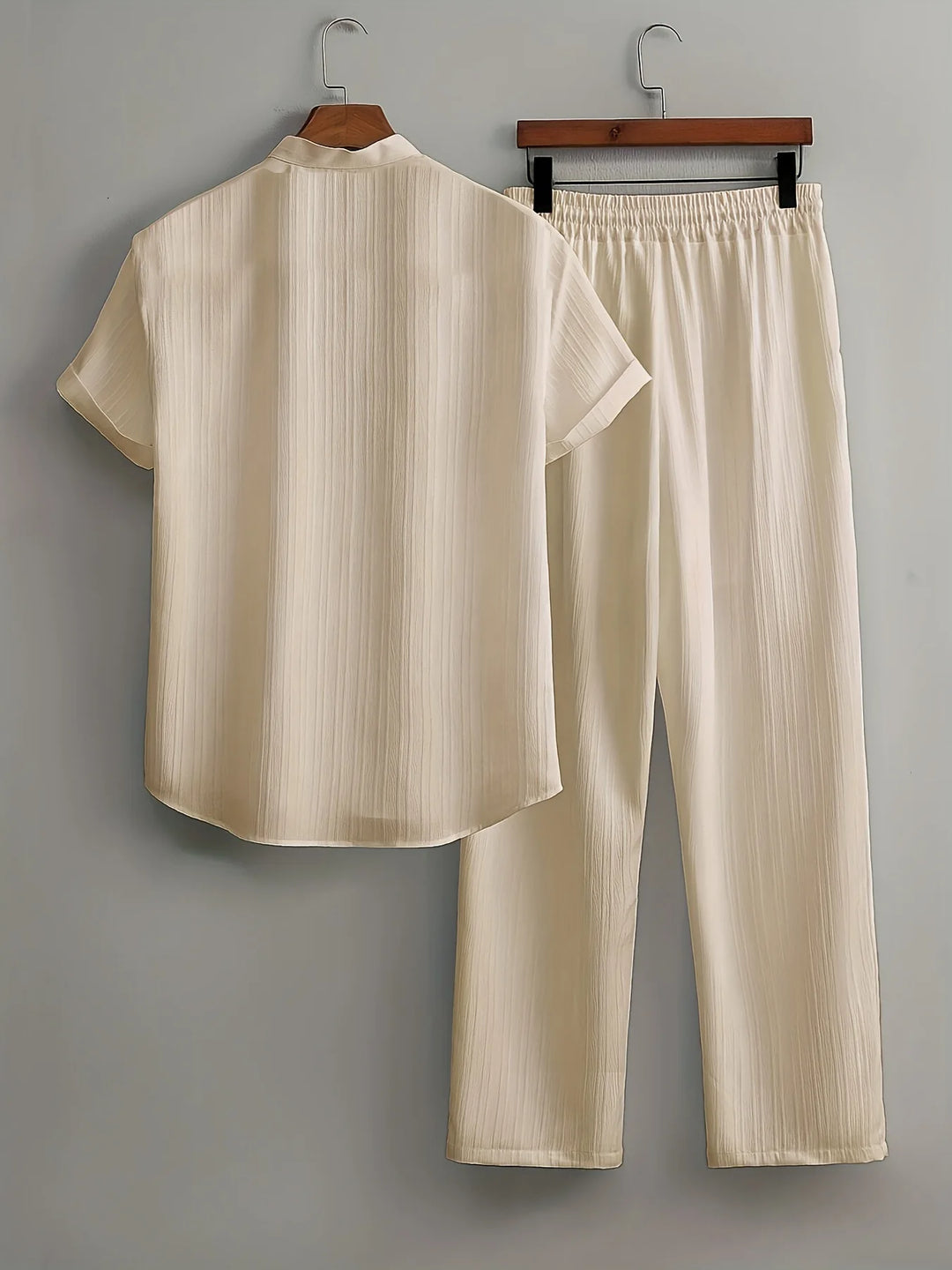 Men’s Summer Casual 2-Piece Set | Short Sleeve Shirt & Relaxed Pants